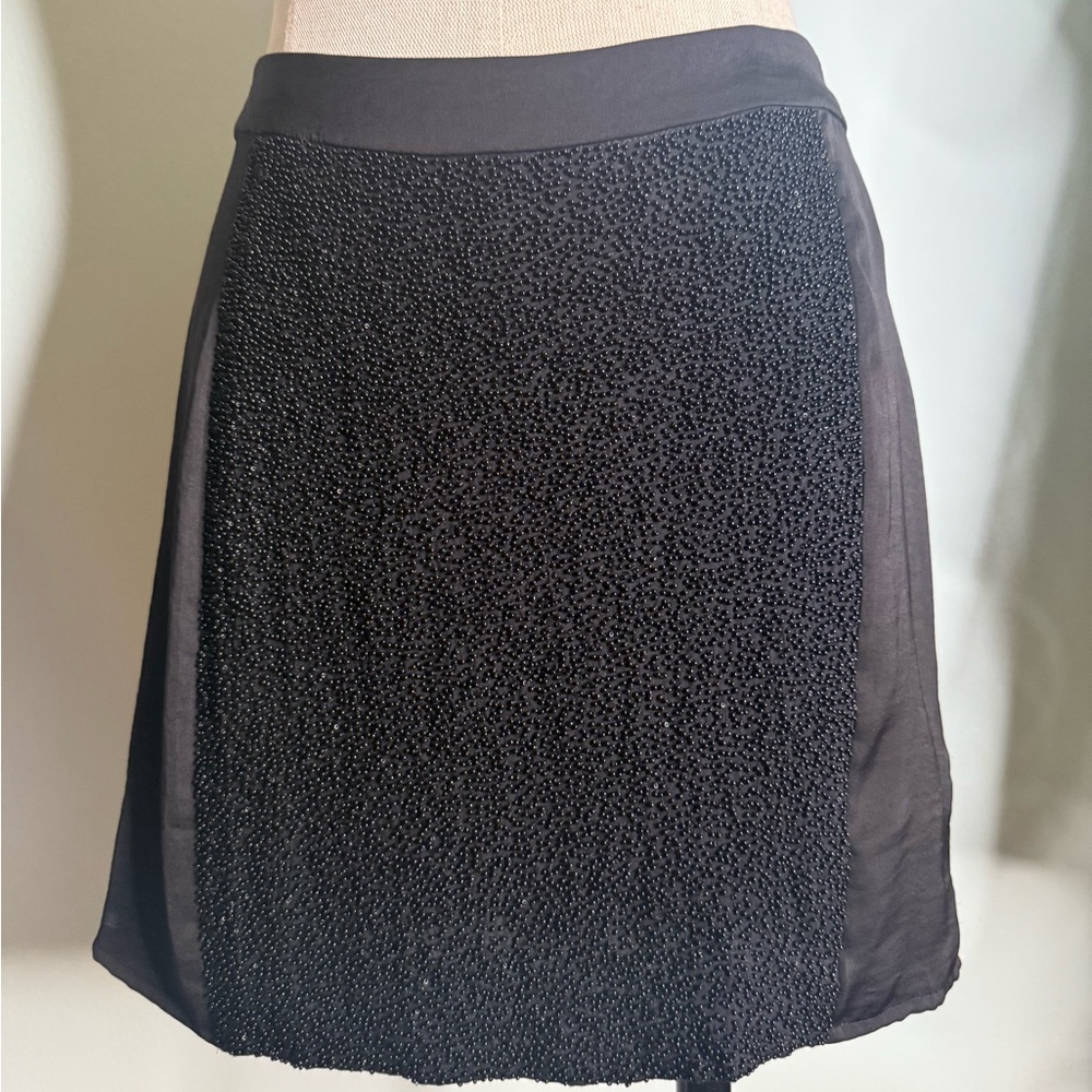Short Black Beaded Skirt